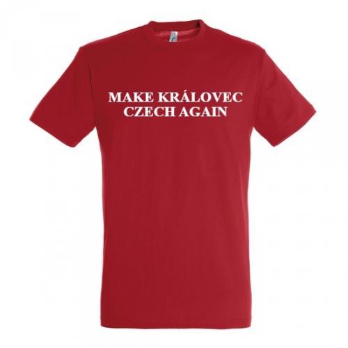 Tričko Make Královec Czech Again - červené