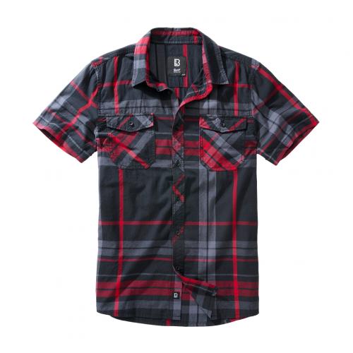Košile pánská Brandit Roadstar 1/2 - šedá-červená