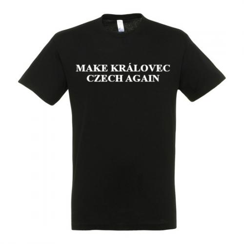 Tričko Make Královec Czech Again - čierne