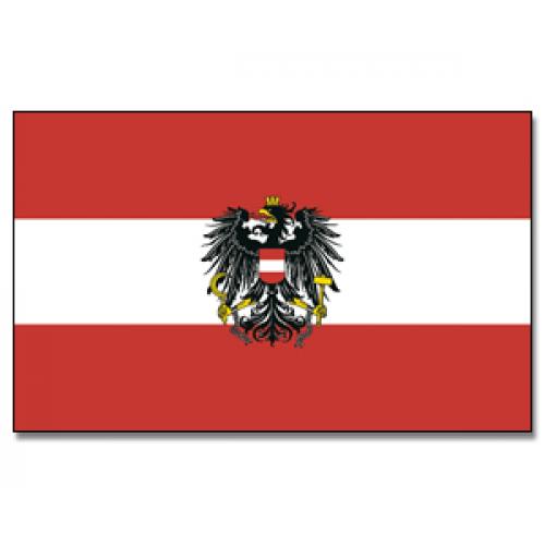 Vlajka Promex Rakousko se symbolem 150 x 90 cm