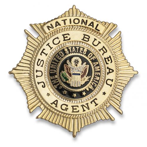 Odznak US Agent Justice - zlatý