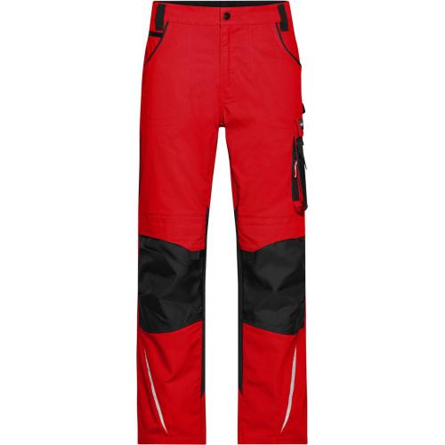 Nohavice pracovné James & Nicholson 832 - červené-čierne