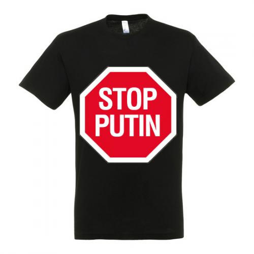 Tričko Stop Putin - čierne