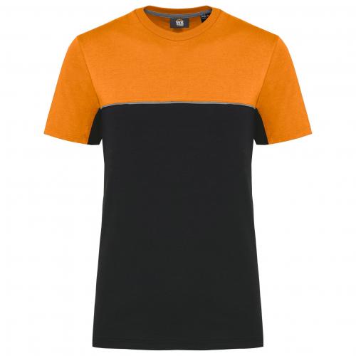 Pracovní triko dvoubarevné WK - černé-oranžové