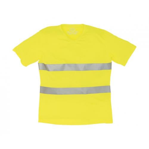 Tričko reflexné Yoko Fluo V - žlté svietiace