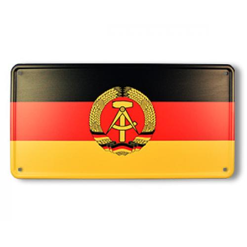 Ceduľa plechová Promex vlajka NDR - farebná