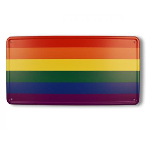 Cedule plechová Promex vlajka LGBT - barevná