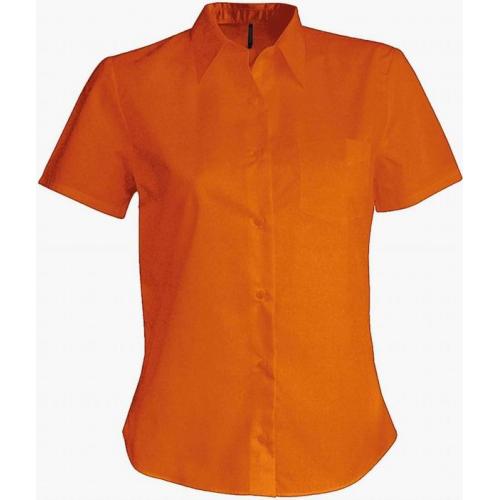 Košile dámská s krátkým rukávem Kariban Judith - oranžová