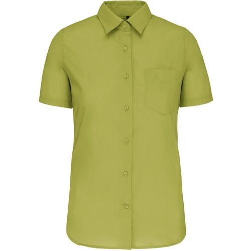 Košile dámská s krátkým rukávem Kariban Judith - světle zelená
