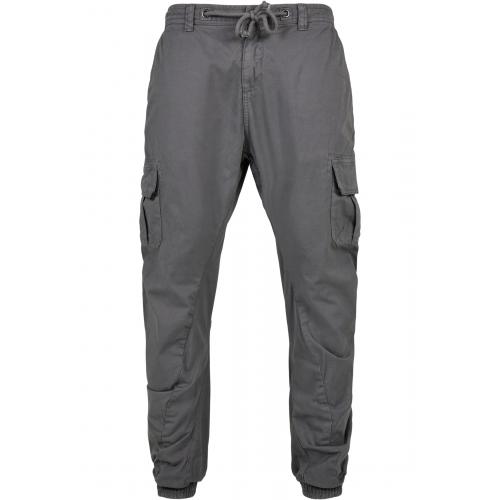 Kalhoty Urban Classics Cargo Jogging - tmavě šedé
