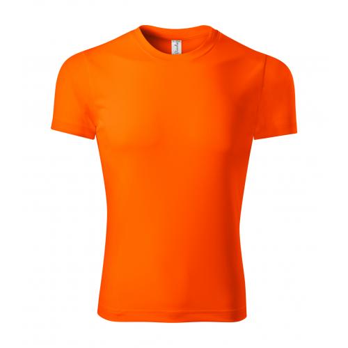 Tričko unisex Piccolio Pixel - oranžové svítící