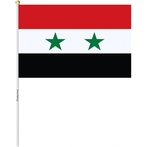 Zástavka na tyčke vlajka Sýria 14 x 21 - farebný