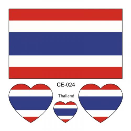 Sada 4 tetování vlajka Thajsko 6x6 cm 1 ks
