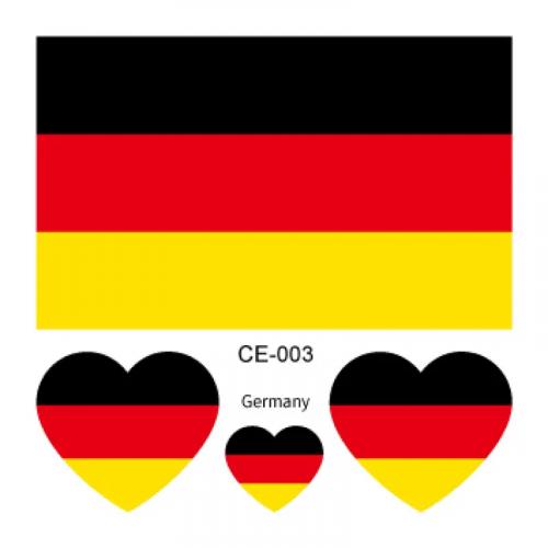 Sada 4 tetování vlajka Německo 6x6 cm 1 ks
