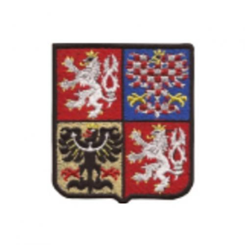 Nášivka znak Českej republiky 7x8 cm suchý zips - farebná