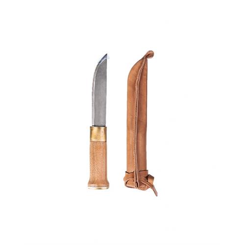 Lovecký nůž finského typu 24 cm - hnědý-stříbrný