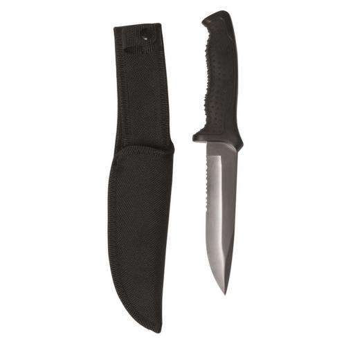 Lovecký nůž Mil-Tec - černý-stříbrný