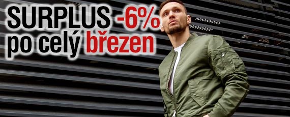 Využijte 6% SLEVU na vše od německé značky SURPLUS.