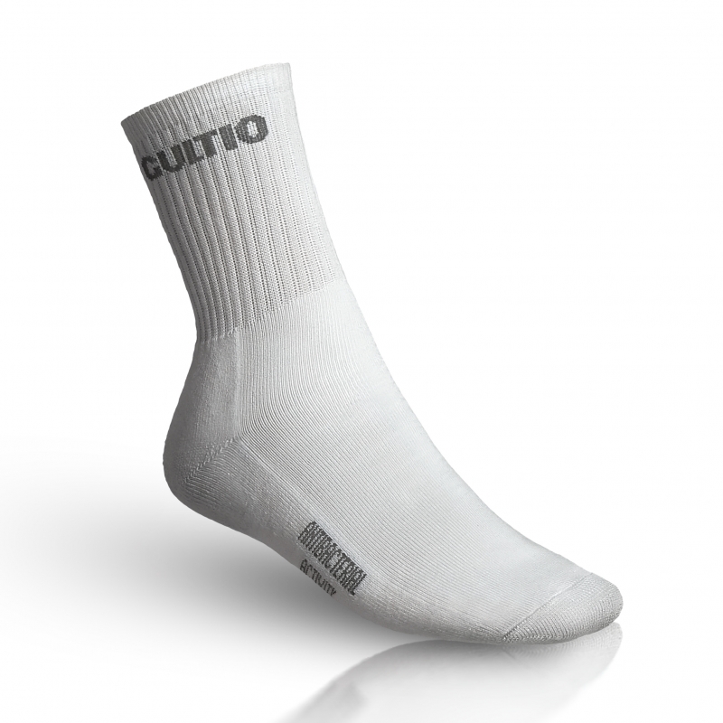 Polofroté ponožky s aktivním stříbrem vysoké Gultio - bílé, 25-26 = EU 38-40
