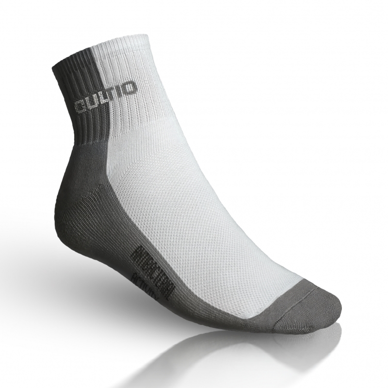 Polofroté ponožky s aktivním stříbrem Gultio - bílé-šedé, 29-30 = EU 43-45