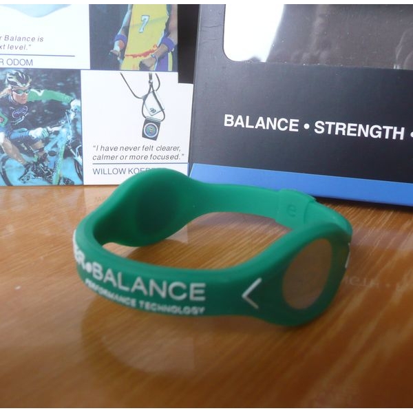 Balanční náramek s hologramem Power Balance - zelený, XS