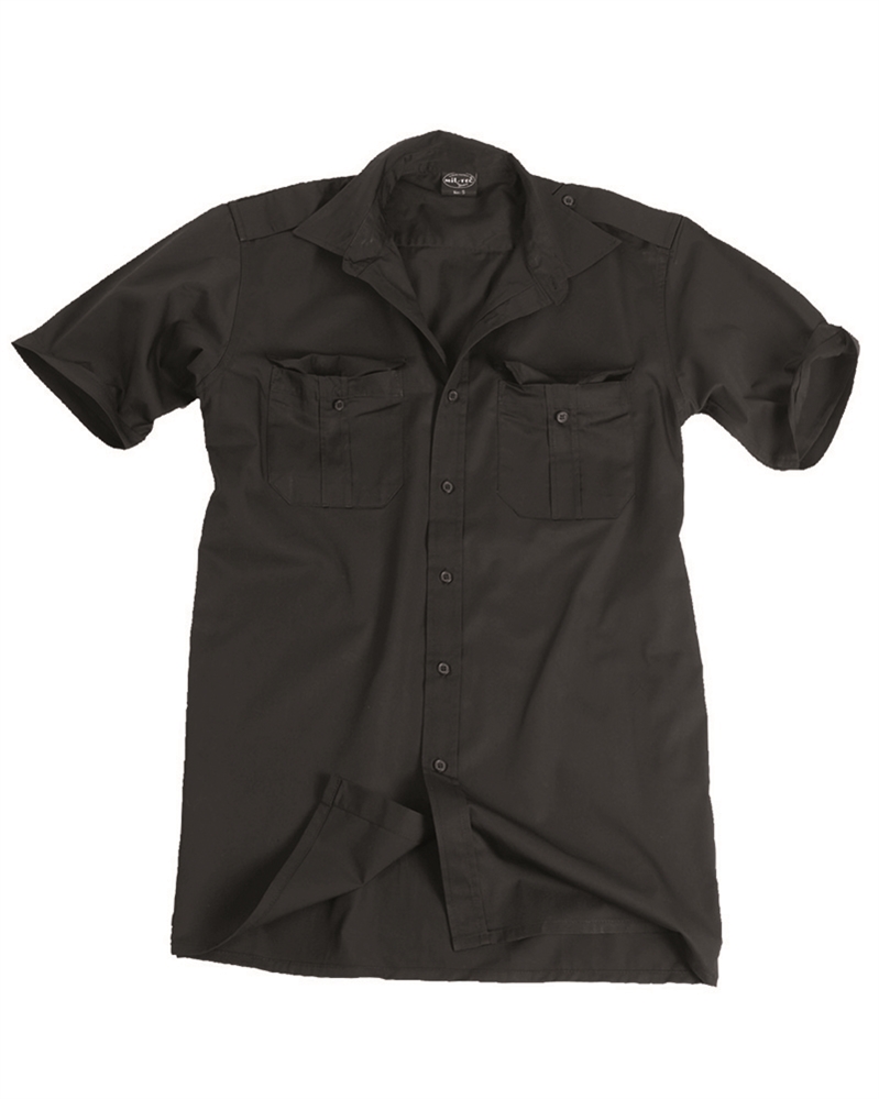 Košile Servis s krátkým rukávem - černá, XXL