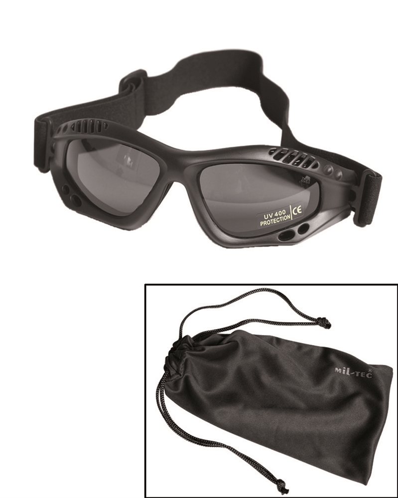 Brýle Commando Air kouřové - černé