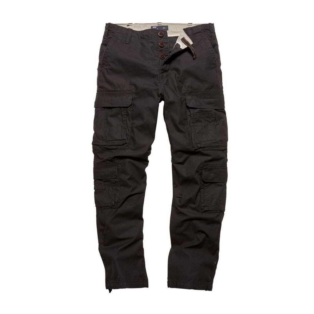 Kalhoty Vintage Industries Pack - černé, XS