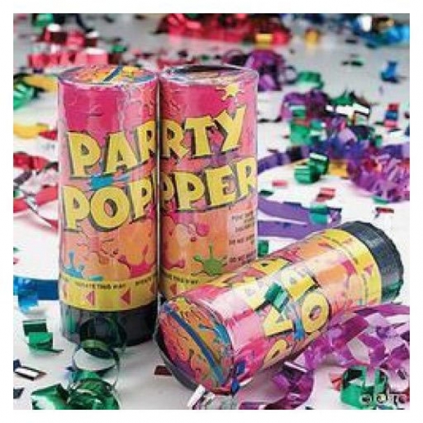 Vystřelovací konfety Party Popper 3 ks - barevné