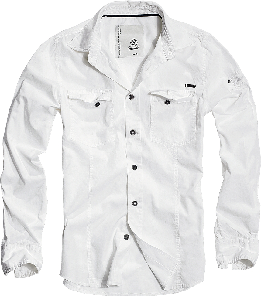 Košile Brandit SlimFit Shirt - bílá, XL