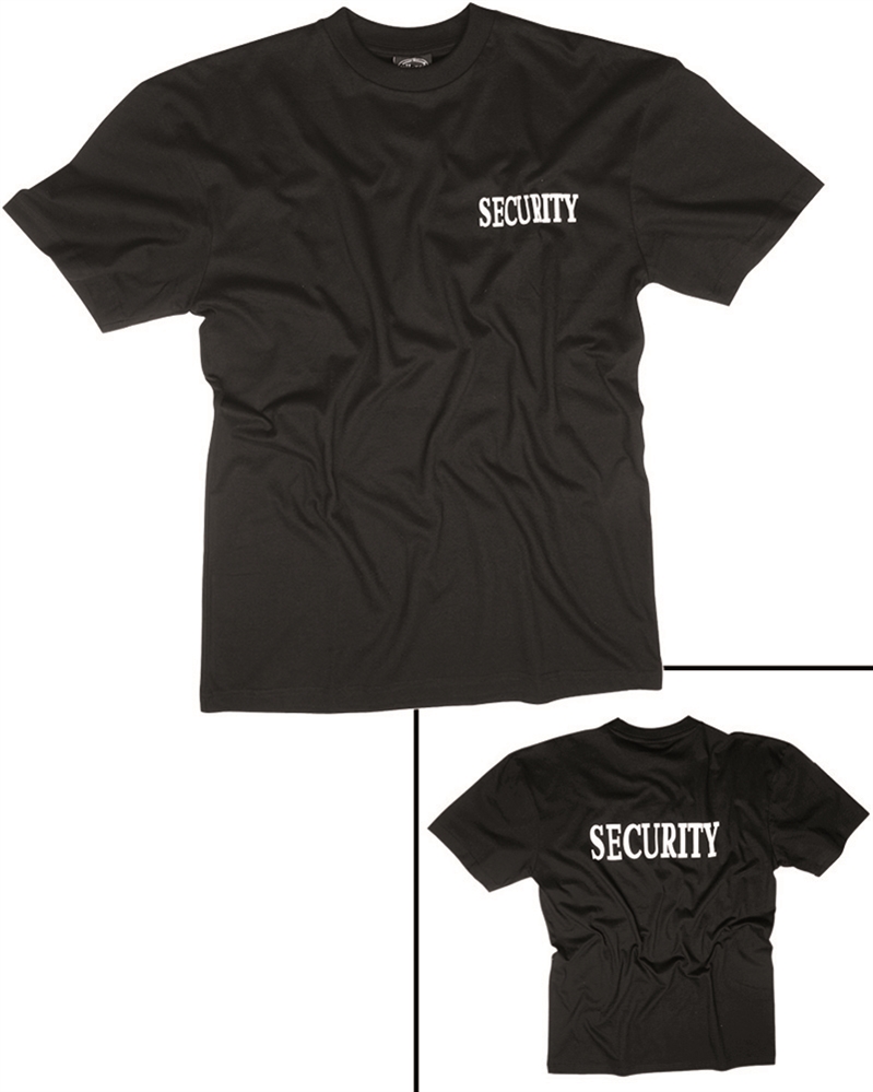 Tričko Mil-Tec Security - černé, M