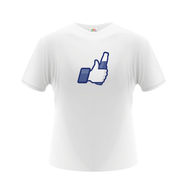 Tričko Facebook Like Bottle - bílé, XL