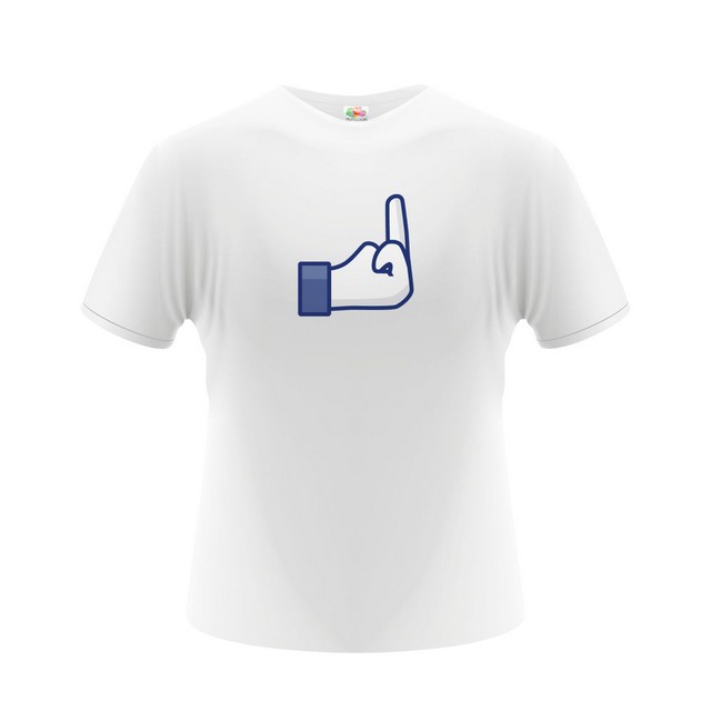 Tričko Fuck Facebook - bílé, XL