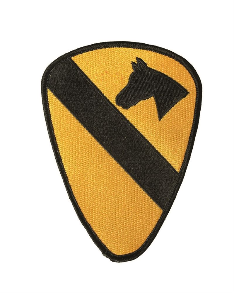 Nášivka US 1st Cavalry Division - žlutá-černá