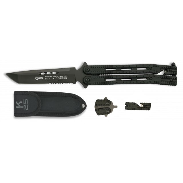 Nůž motýlek RUI Tactical Tanto - černý (18+)