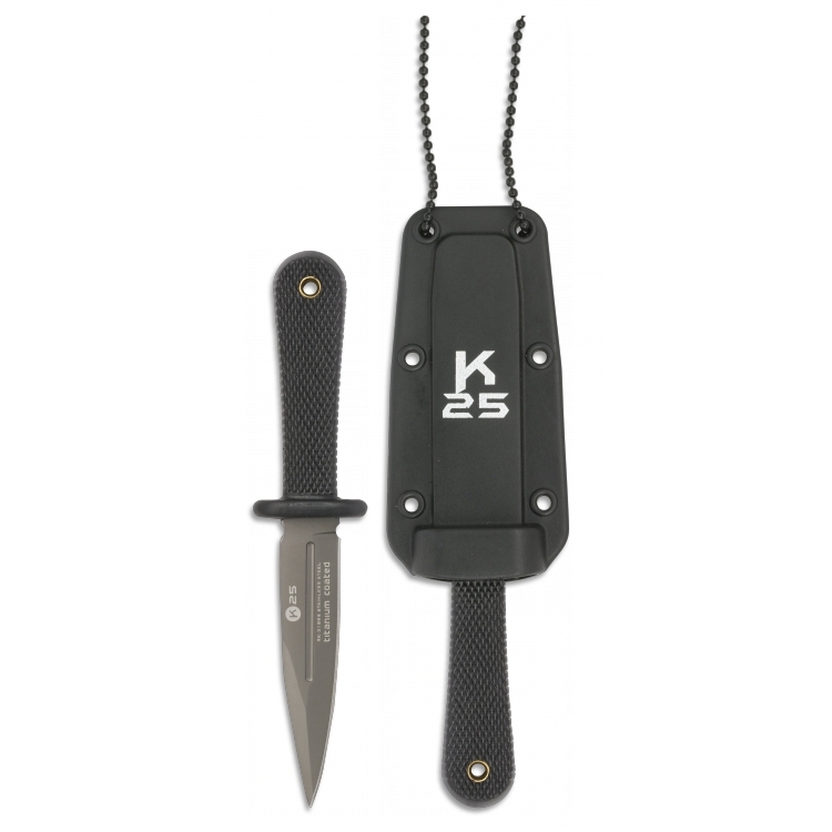 Nůž na krk K25 Botero Tactico - černý (18+)
