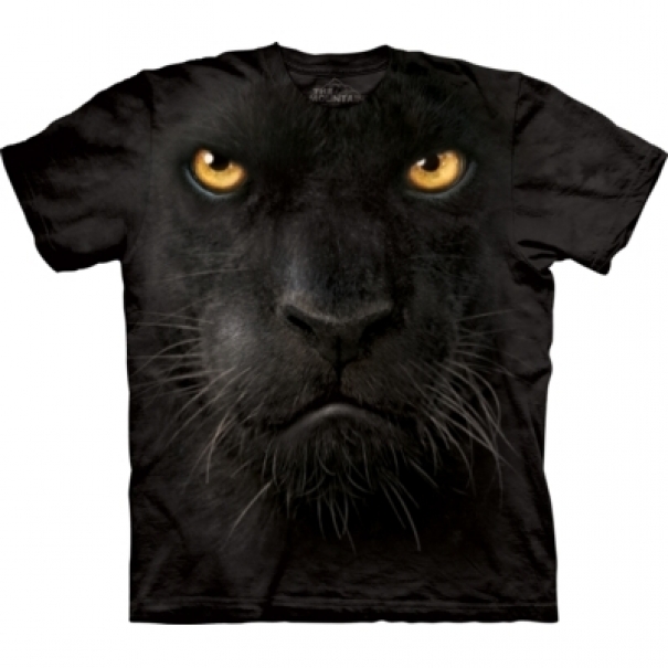 Tričko unisex The Mountain Black Panther Face - černé, S