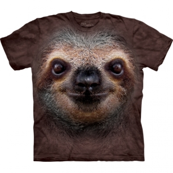 Tričko dětské The Mountain Sloth Face - hnědé, S