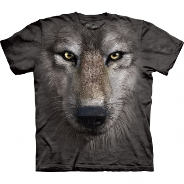 Tričko dětské The Mountain Wolf Face - šedé, S