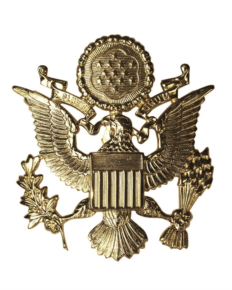 Odznak US Army Officer Hat - zlatý