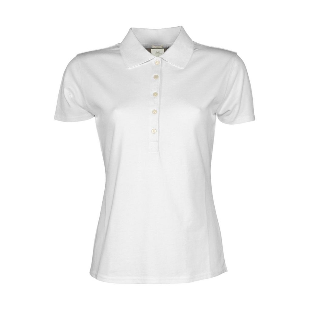 Polokošile dámská Tee Jays Luxury Stretch - bílá, XL