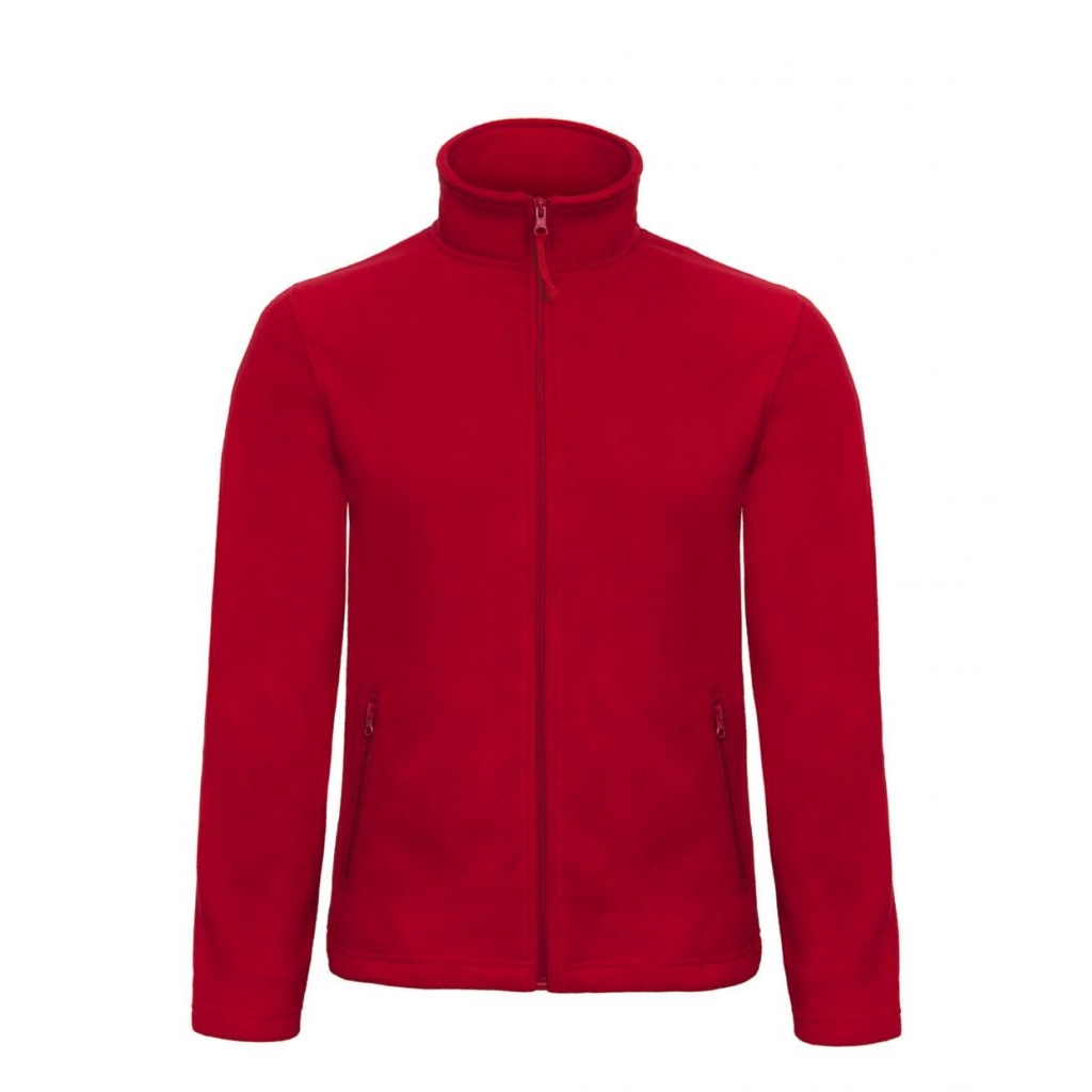 Mikina pánská B&C Micro Fleece - červená, XL
