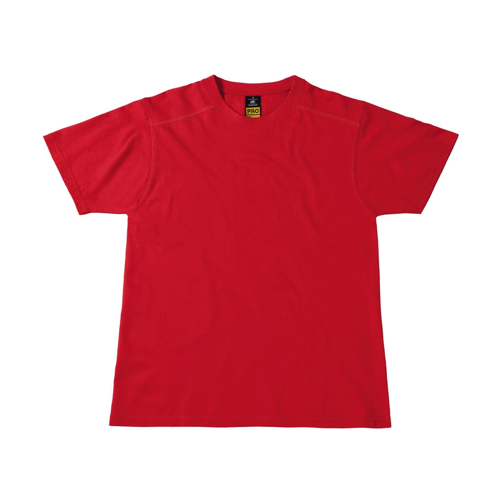 Pracovní triko B&C Pro Perfect Pro - červené, XL