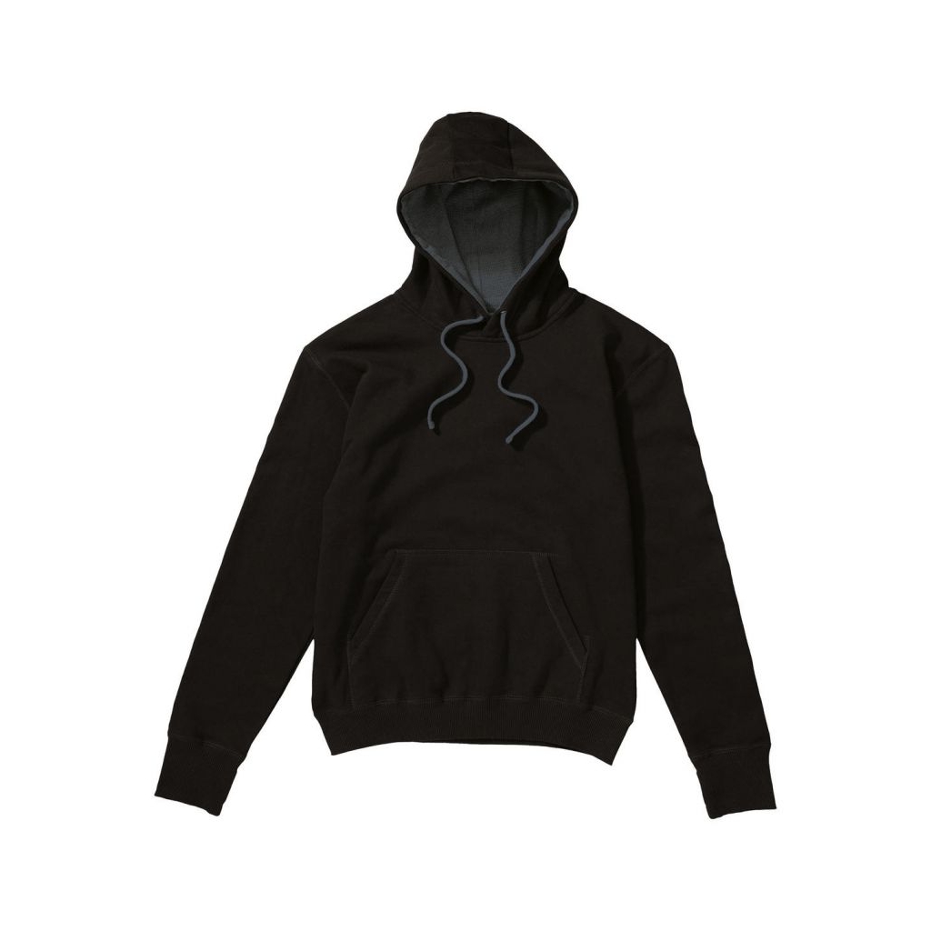 Mikina s kapucí SG Contrast - černá, 5XL