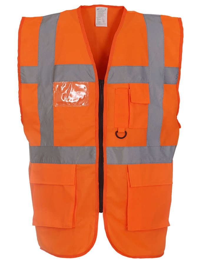 Výstražná vesta Exec - oranžová svítící