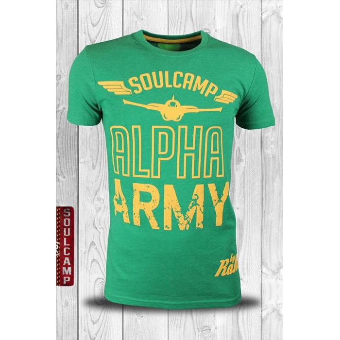 Tričko Soulcamp Alpha Army - zelené, M
