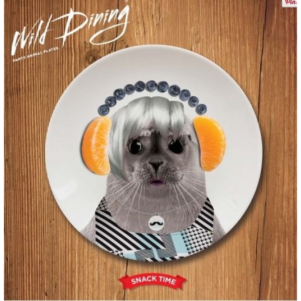 Malý talířek Wild Dining Tuleň - barevný