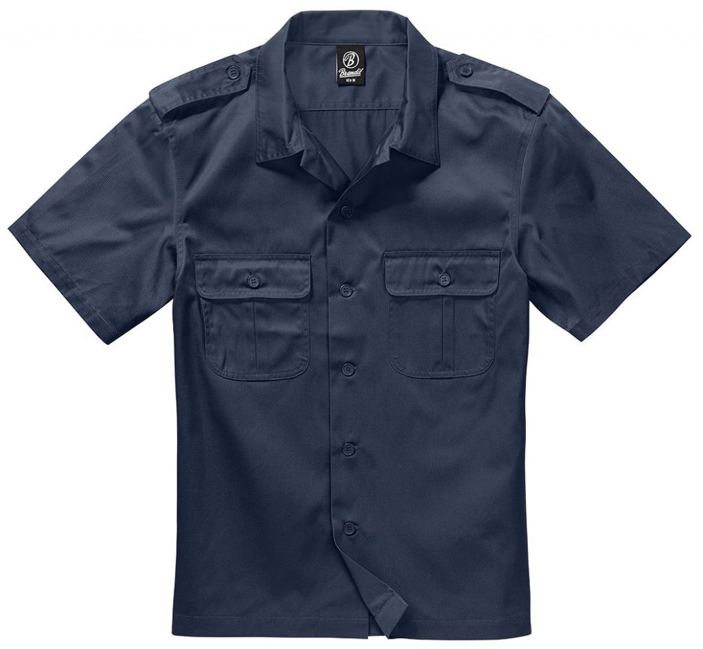 Košile Brandit US Hemd 1/2 - navy, XL