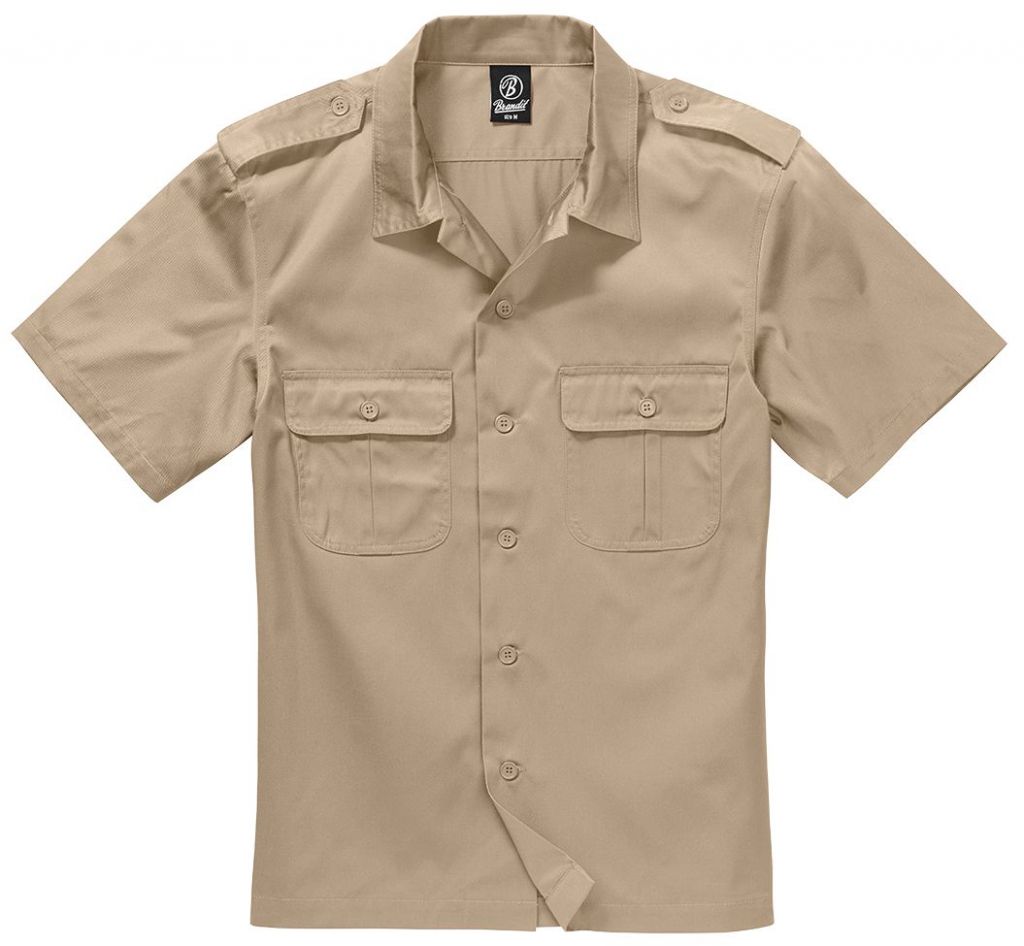 Košile Brandit US Hemd 1/2 - béžová, XL