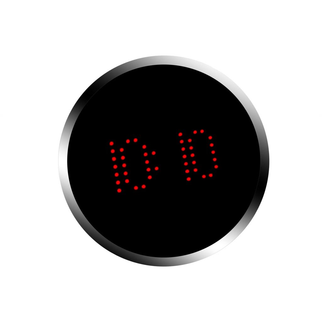 LED digitální nástěnné hodiny - černé